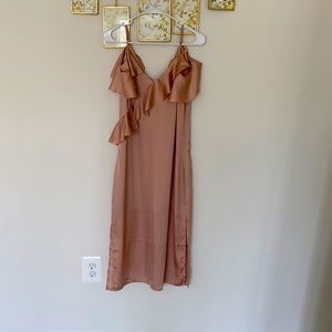 H&M blush pink satin dress